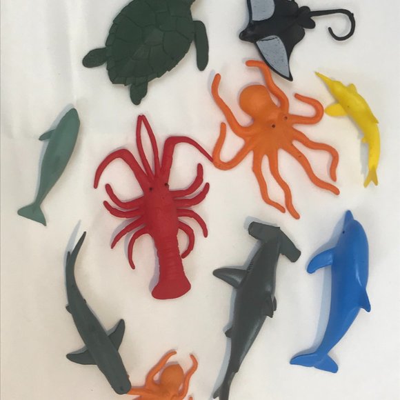 Sea creature figures (10 pcs) - Picture 1 of 7
